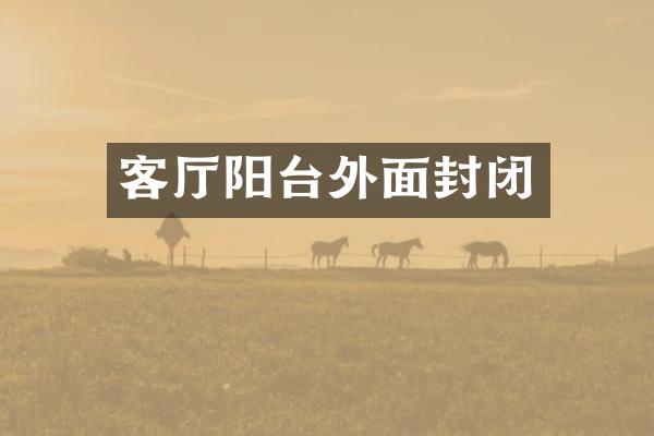 客厅阳台外面封闭