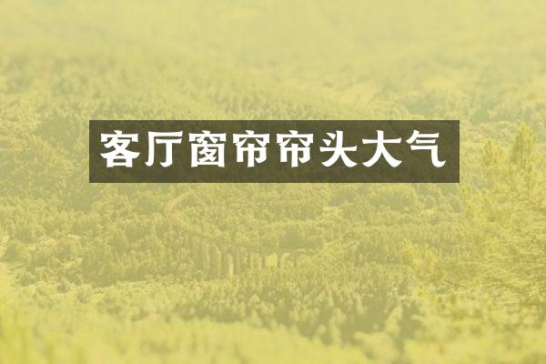 客厅窗帘帘头大气