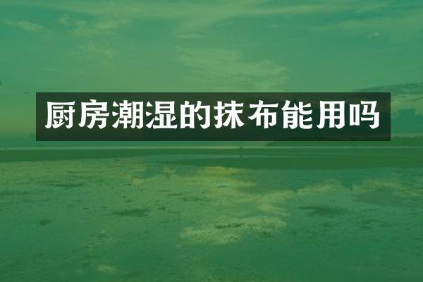 厨房潮湿的抹布能用吗