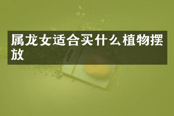 属龙女适合买什么植物摆放