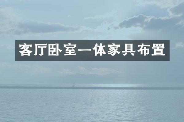客厅卧室一体家具布置
