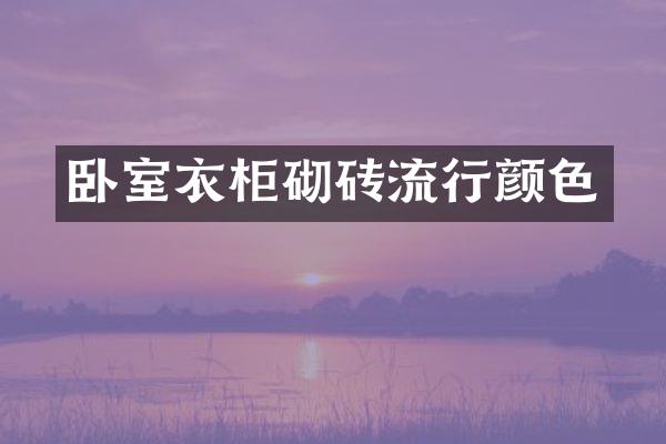 卧室衣柜砌砖流行颜色