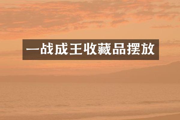 一战成王收藏品摆放