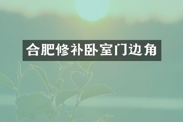 合肥修补卧室门边角