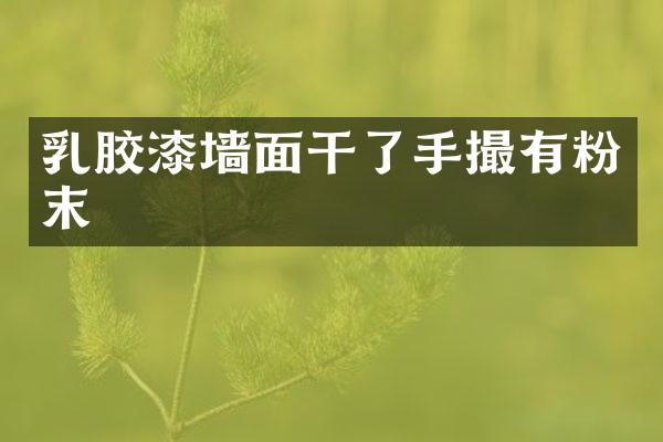 乳胶漆墙面干了手撮有粉末
