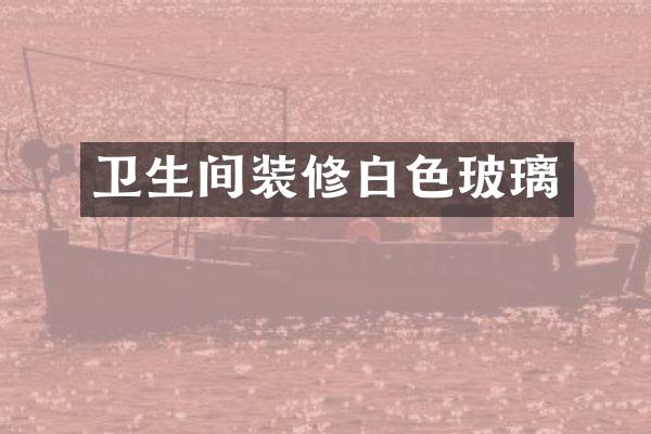 卫生间装修白色玻璃