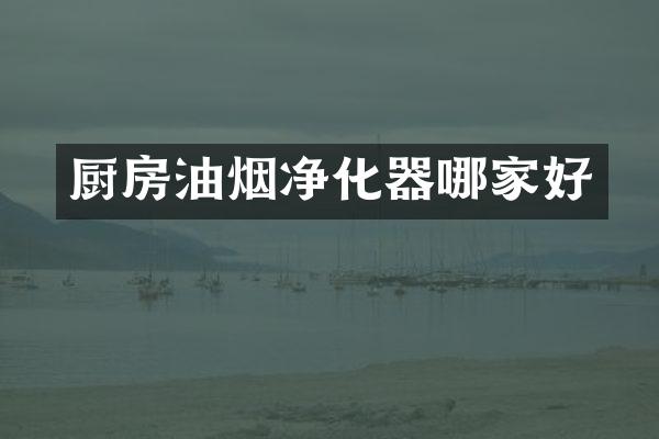 厨房油烟净化器哪家好