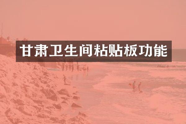 甘肃卫生间粘贴板功能