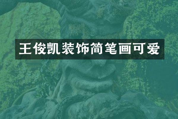 王俊凯装饰简笔画可爱
