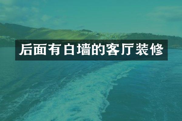 后面有白墙的客厅装修