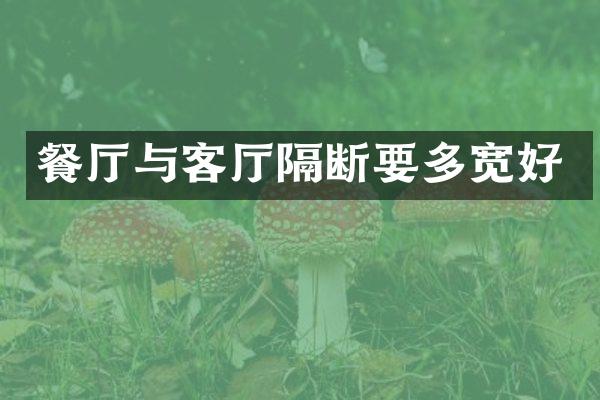 餐厅与客厅隔断要多宽好