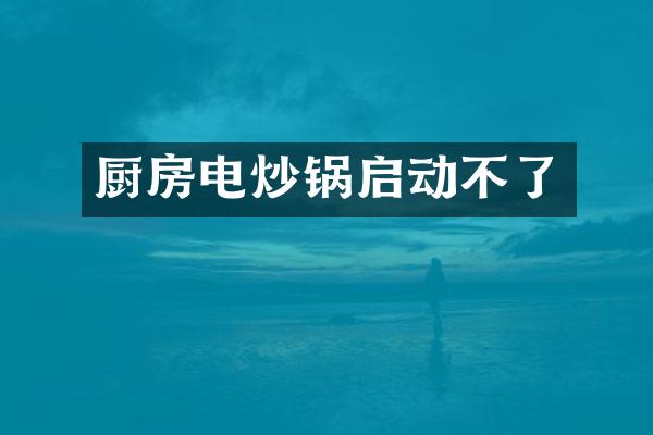 厨房电炒锅启动不了