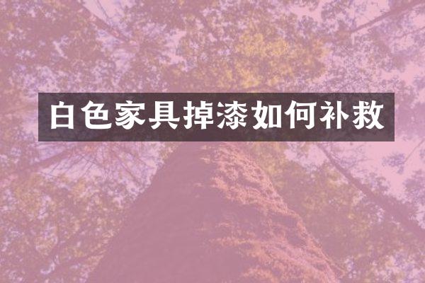 白色家具掉漆如何补救