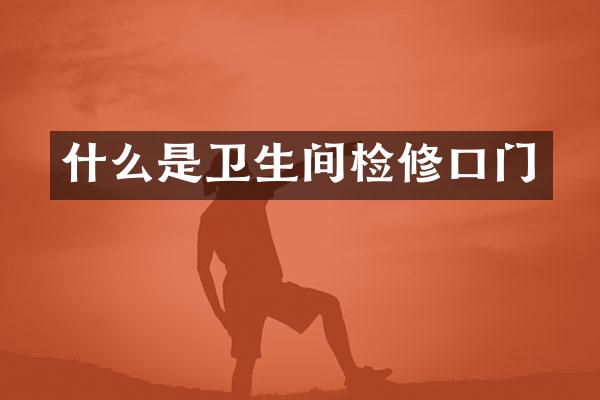 什么是卫生间检修口门