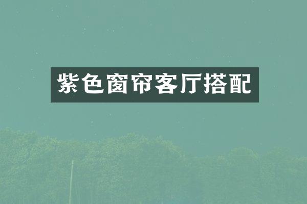 紫色窗帘客厅搭配