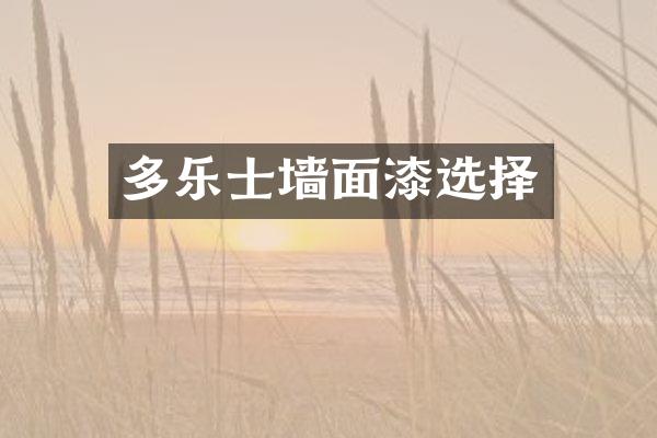 多乐士墙面漆选择