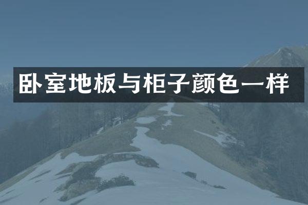 卧室地板与柜子颜色一样