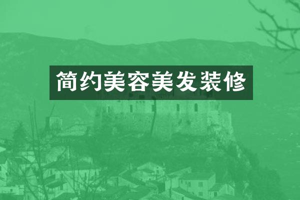 简约美容美发装修