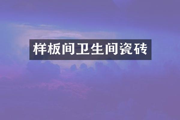样板间卫生间瓷砖