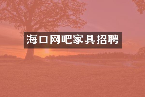 海口网吧家具招聘