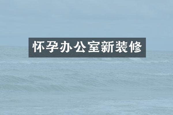 怀孕办公室新装修