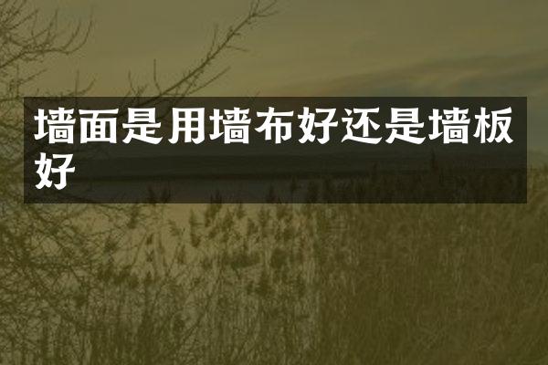 墙面是用墙布好还是墙板好