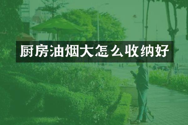 厨房油烟大怎么收纳好