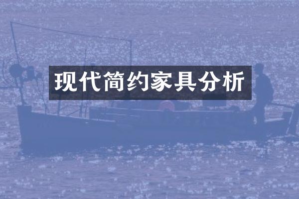 现代简约家具分析