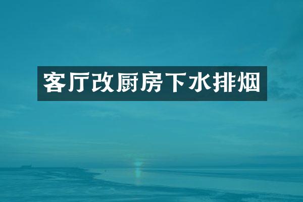 客厅改厨房下水排烟