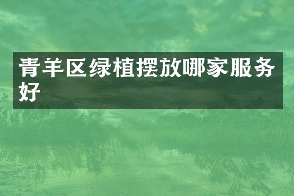 青羊区绿植摆放哪家服务好