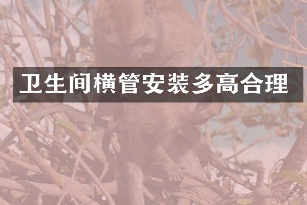 卫生间横管安装多高合理