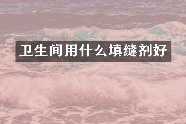卫生间用什么填缝剂好
