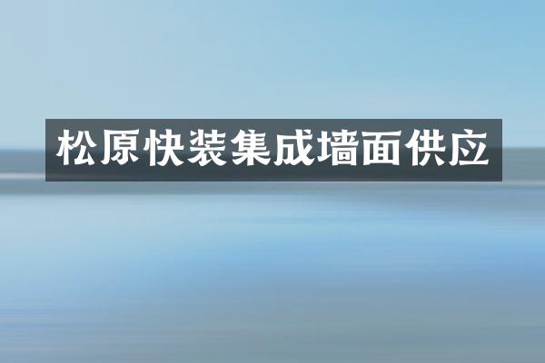 松原快装集成墙面供应