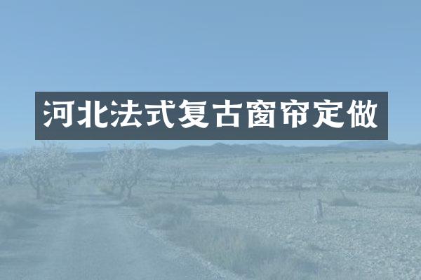 河北法式复古窗帘定做