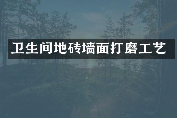 卫生间地砖墙面打磨工艺
