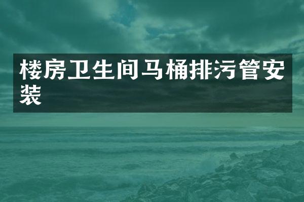 楼房卫生间马桶排污管安装