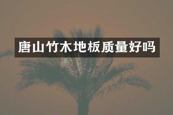 唐山竹木地板质量好吗