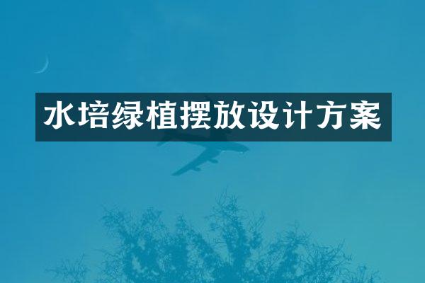 水培绿植摆放设计方案