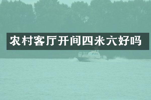 农村客厅开间四米六好吗