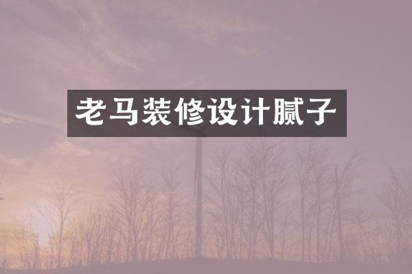 老马装修设计腻子