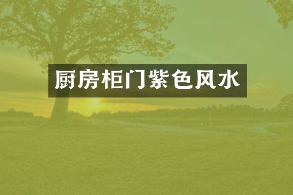 厨房柜门紫色风水