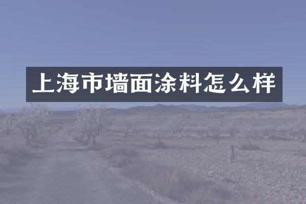 上海市墙面涂料怎么样