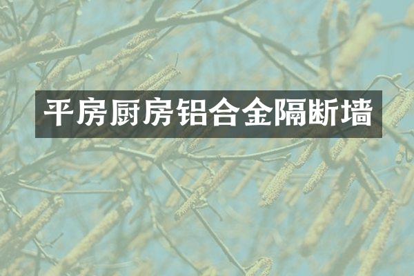 平房厨房铝合金隔断墙