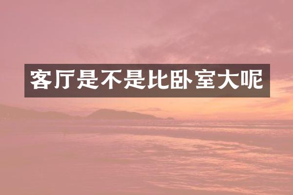 客厅是不是比卧室大呢