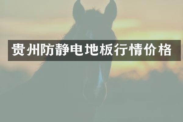 贵州防静电地板行情价格