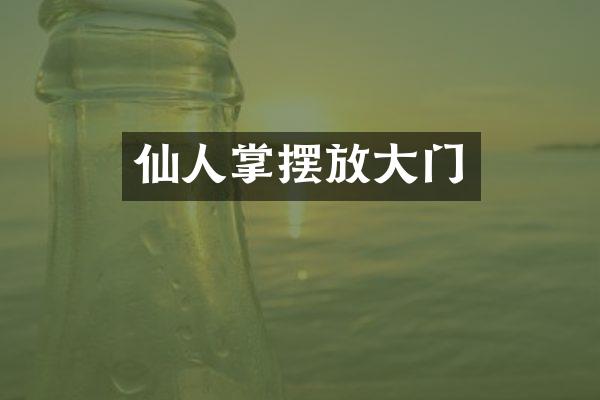 仙人掌摆放大门