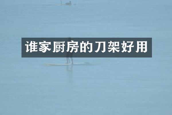 谁家厨房的刀架好用