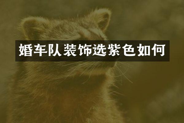 婚车队装饰选紫色如何
