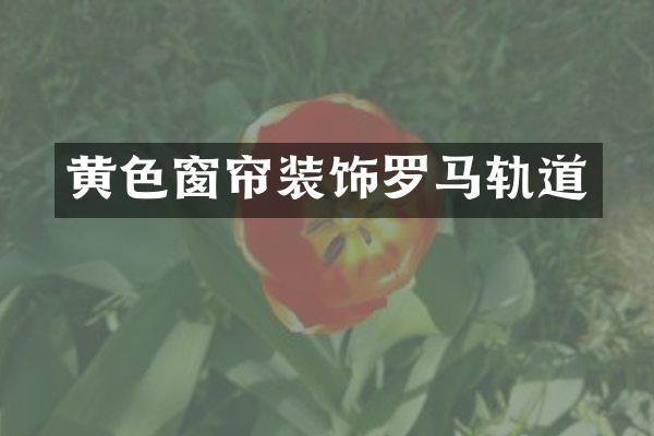 黄色窗帘装饰罗马轨道