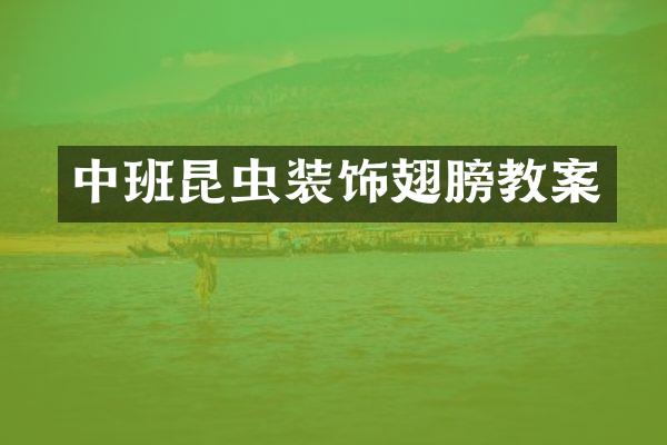 中班昆虫装饰翅膀教案